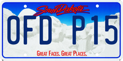 SD license plate 0FDP15