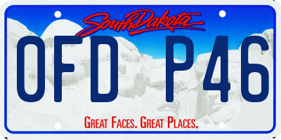 SD license plate 0FDP46