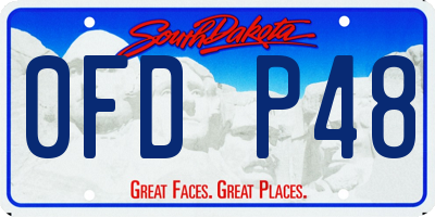 SD license plate 0FDP48