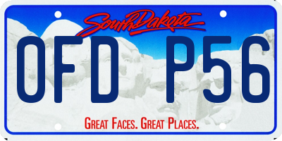 SD license plate 0FDP56