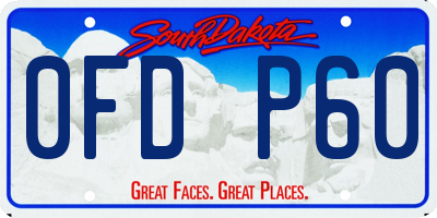 SD license plate 0FDP60