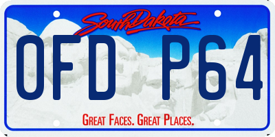 SD license plate 0FDP64