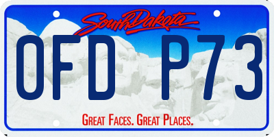 SD license plate 0FDP73