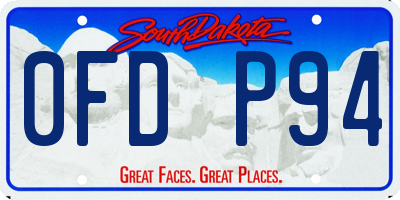 SD license plate 0FDP94
