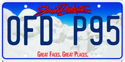 SD license plate 0FDP95
