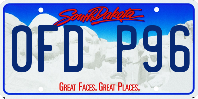 SD license plate 0FDP96