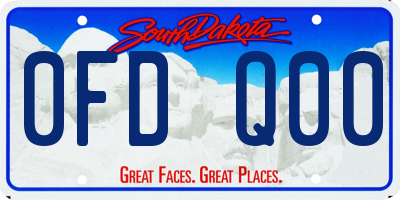 SD license plate 0FDQ00