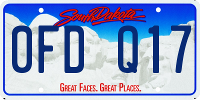 SD license plate 0FDQ17