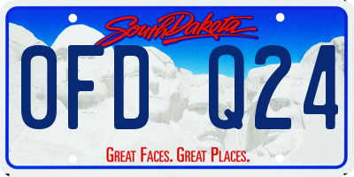SD license plate 0FDQ24