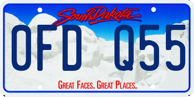 SD license plate 0FDQ55