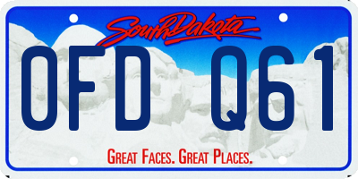 SD license plate 0FDQ61