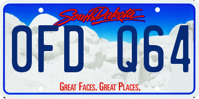 SD license plate 0FDQ64
