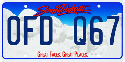 SD license plate 0FDQ67