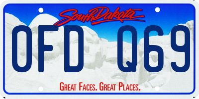 SD license plate 0FDQ69