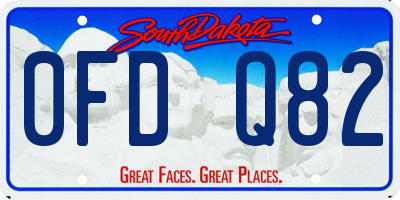 SD license plate 0FDQ82