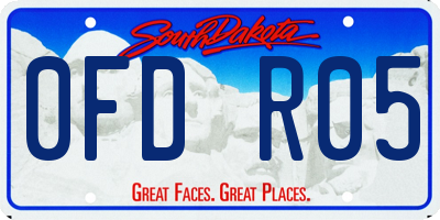 SD license plate 0FDR05