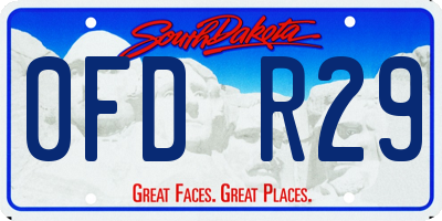 SD license plate 0FDR29