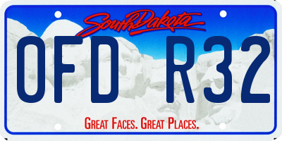 SD license plate 0FDR32