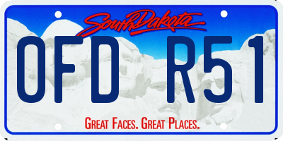 SD license plate 0FDR51