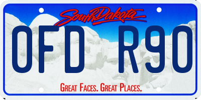 SD license plate 0FDR90