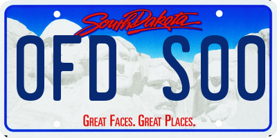 SD license plate 0FDS00