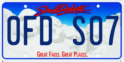 SD license plate 0FDS07