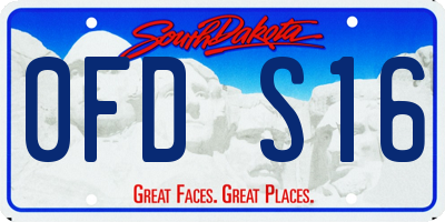 SD license plate 0FDS16
