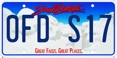SD license plate 0FDS17