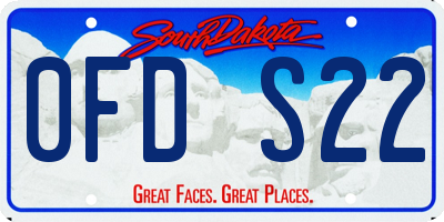 SD license plate 0FDS22