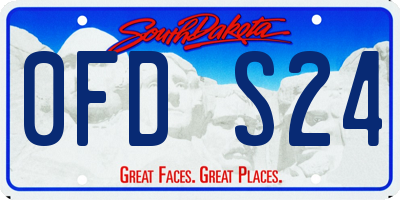 SD license plate 0FDS24