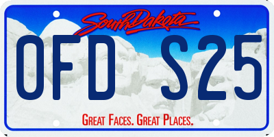 SD license plate 0FDS25