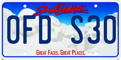 SD license plate 0FDS30