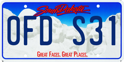 SD license plate 0FDS31