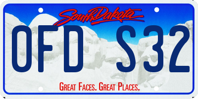 SD license plate 0FDS32