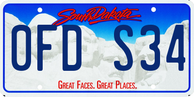 SD license plate 0FDS34