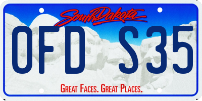 SD license plate 0FDS35