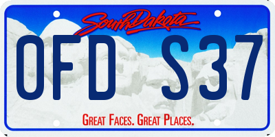 SD license plate 0FDS37