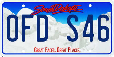 SD license plate 0FDS46