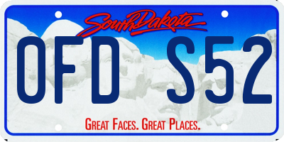 SD license plate 0FDS52