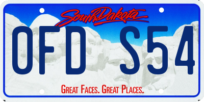 SD license plate 0FDS54
