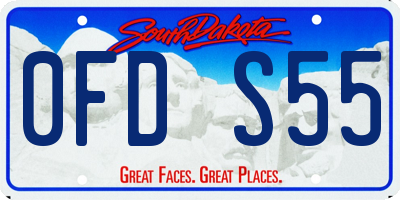 SD license plate 0FDS55