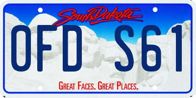 SD license plate 0FDS61