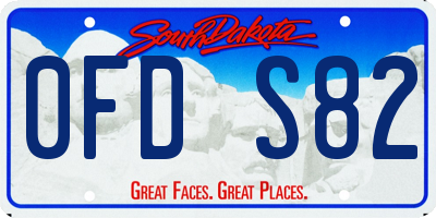 SD license plate 0FDS82