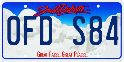 SD license plate 0FDS84
