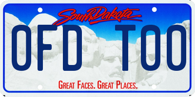 SD license plate 0FDT00