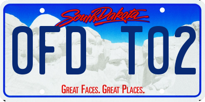 SD license plate 0FDT02