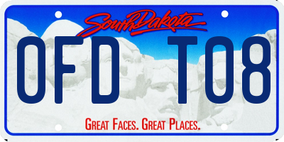 SD license plate 0FDT08