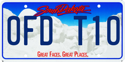SD license plate 0FDT10