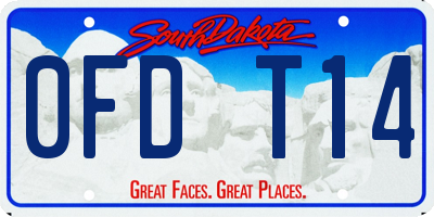SD license plate 0FDT14