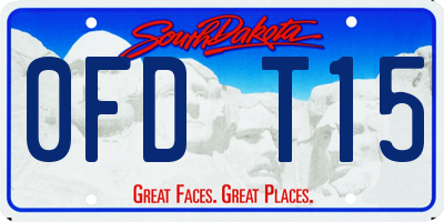 SD license plate 0FDT15